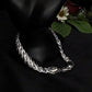Textured Infinity Link Sterling Silver Gents Bracelet