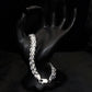 Textured Infinity Link Sterling Silver Gents Bracelet