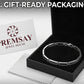 Modern Grid-Etch Sterling Silver Gents Bar Bracelet