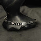 Iced Wave ID Sterling Silver Gents Cuban Bracelet