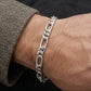 Sacred Sterling Silver Iced-Out Gents ID Bracelet