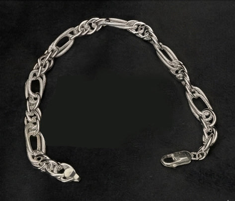 Sacred Sterling Silver Iced-Out Gents ID Bracelet