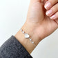 Mother-of-Pearl Heart Sterling Silver Ladies Bracelet