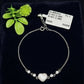 Mother-of-Pearl Heart Sterling Silver Ladies Bracelet