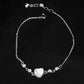 Mother-of-Pearl Heart Sterling Silver Ladies Bracelet