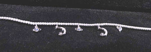 Mystic Moonlight Sterling Silver Charm Tennis Bracelet
