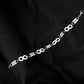 Radiant Infinity Pearl-Finish Sterling Silver Ladies Bracelet
