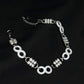 Radiant Infinity Pearl-Finish Sterling Silver Ladies Bracelet