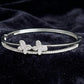 Celestial Butterfly Sterling Silver Ladies Kada Bracelet