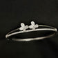 Celestial Butterfly Sterling Silver Ladies Kada Bracelet