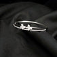 Celestial Butterfly Sterling Silver Ladies Kada Bracelet