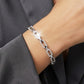 Sparkling Pavé Link Sterling Silver Ladies Bracelet