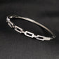 Sparkling Pavé Link Sterling Silver Ladies Bracelet