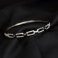 Sparkling Pavé Link Sterling Silver Ladies Bracelet