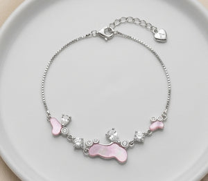 Celestial Crescent & Star Sterling Silver Charm Bracelet