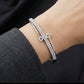 Infinity Cross Sterling Silver Ladies Cuff Bracelet