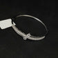 Infinity Cross Sterling Silver Ladies Cuff Bracelet