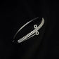 Infinity Cross Sterling Silver Ladies Cuff Bracelet