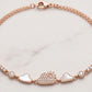 Silver Lining Rose Gold Sterling Silver Ladies Bracelet