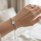 Vintage Roman Elegance Mother-of-Pearl Sterling Silver Bracelet