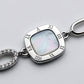Vintage Roman Elegance Mother-of-Pearl Sterling Silver Bracelet