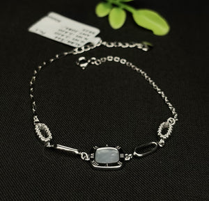 Vintage Roman Elegance Mother-of-Pearl Sterling Silver Bracelet