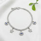 Celestial Crescent & Star Sterling Silver Charm Bracelet