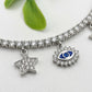 Celestial Crescent & Star Sterling Silver Charm Bracelet