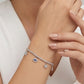 Celestial Crescent & Star Sterling Silver Charm Bracelet