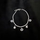 Celestial Crescent & Star Sterling Silver Charm Bracelet