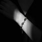 Midnight Blossom Sterling Silver Two-Tone Bracelet