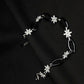Midnight Blossom Sterling Silver Two-Tone Bracelet