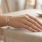 White Porcelain Petal Sterling Silver Bracelet