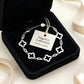 White Porcelain Petal Sterling Silver Bracelet