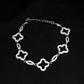 White Porcelain Petal Sterling Silver Bracelet