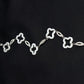 White Porcelain Petal Sterling Silver Bracelet