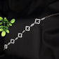 White Porcelain Petal Sterling Silver Bracelet