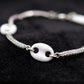 Infinity Porcelain & Pavé Sterling Silver Ladies Bracelet