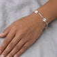 Infinity Porcelain & Pavé Sterling Silver Ladies Bracelet