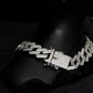 Royal Iced-Out Cuban Link 925 Sterling Silver Gents Bracelet