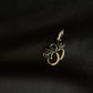 92.5 Sterling Silver Om with Flute Pendant - Spiritual Jewelry (Without Chain)