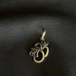 92.5 Sterling Silver Om with Flute Pendant - Spiritual Jewelry (Without Chain)