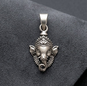 Lord Ganesha Sterling Silver Pendant