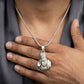 Guru Nanak Dev Ji Sterling Silver Religious Pendant