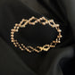Rose Gold Silver combo of Ring cum Bracelet