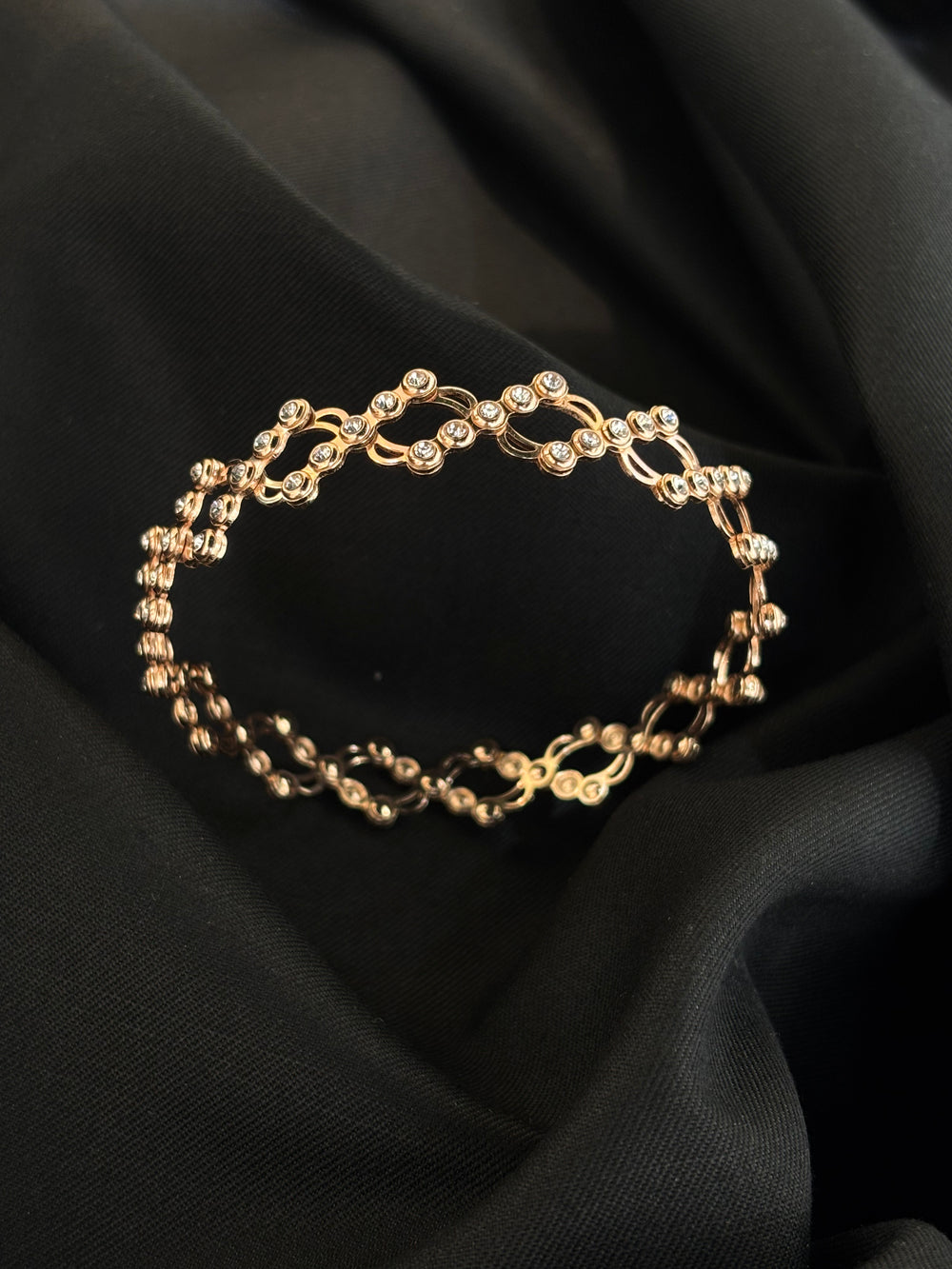 Rose Gold Silver combo of Ring cum Bracelet