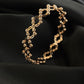 Rose Gold Silver combo of Ring cum Bracelet