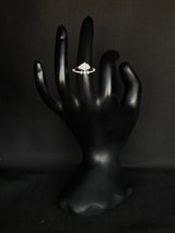 92.5 Sterling Silver Floral CZ Ring