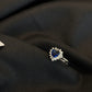 92.5 Sterling Silver Blue Sapphire CZ Ring