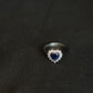 92.5 Sterling Silver Blue Sapphire CZ Ring